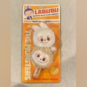 Labubu Wacky Mart Series Plush Pendant - White and Cream